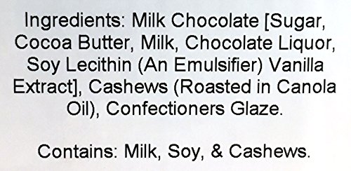 Milk Chocolate Covered Cashews, Fresh Candy (Pack of 2 Pounds)