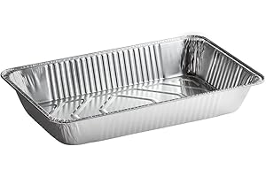 BLUETABLE Large Full Size Aluminum Pans 21x13 Deep 3 Inches (10 Pack) Heavy Duty Extra Large Disposable Foil Pan - Chafing Trays - Water Pan Warming Chaffer Pans - Full Steam Table Pan - Baking Pans [10 Pack]