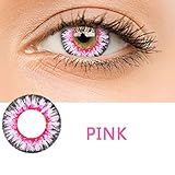 Multicolor Cute Charm and Attractive Fashion Blends Cosplay Eyes Contact Lenses Cosmetic Makeup EyeShadow (Pink)
