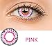 Multicolor Cute Charm and Attractive Fashion Blends Cosplay Eyes Contact Lenses Cosmetic Makeup EyeShadow (Pink)
