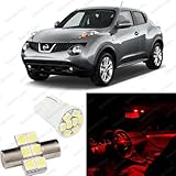 Splendid Autos Brilliant RED LED Nissan Juke Interior Package Deal 2011 and Up (5 Pieces)