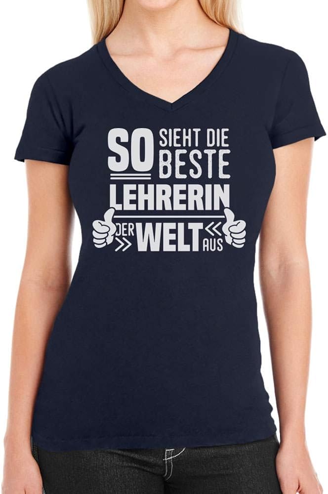 Lehrergeschenk So Sieht die Beste Lehrerin der Welt aus Damen TShirt V