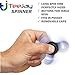 TeeJay Fidget Spinner by Premium Quality Tri Spinner - Perfect for ADHD EDC ADD Anxiety Autism and Boredom - Super Quite Focus Toy for Kids and Adults (Black/Multi Color with Ceramic Bearing)