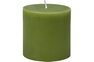 Zest Candle Pillar Candle, 3 by 3-Inch, Sage Green