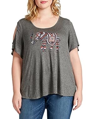 Jessica Simpson Women's Plus Size Ummi Tee