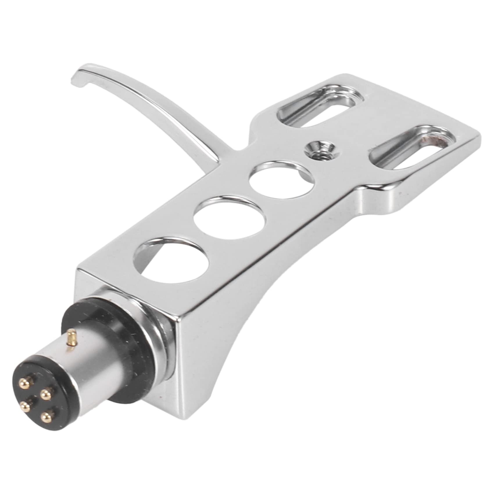 Gokoti Universal LP Disc Record Player Phono Turntable Headshell 4-Pin Aluminum Alloy with OFC Leadwires for Direct-Drive Turntable