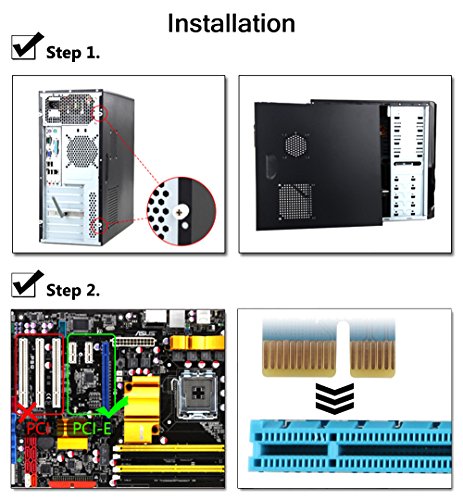 PCI-E Riser Adapter Board 16x to 1x Powered Riser Adapter Card w/60cm USB 3.0 Extension Cable & 6-Pin PCI-E to SATA Power Cable GPU Riser Adapter - Ethereum Mining ETH 4 in 1 (EXU104S)