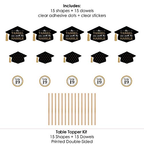 4 Gold+Tassel+Graduation+Centerpiece+Toppers