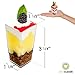 DLux 100 x 3 oz Mini Dessert Cups with Spoons, Square Tall - Clear Plastic Parfait Appetizer Cup - Small Reusable Serving Bowl for Party Desserts Appetizers - with Recipe Ebook