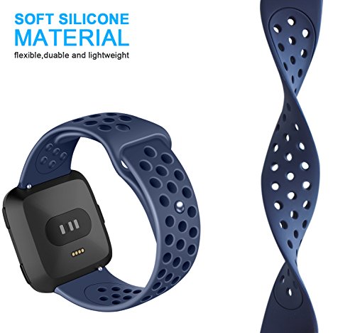image for HUMENN For Fitbit Versa Bands, Replacement Accessory Breathable Sport 