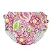 i play. by green sprouts baby girls Ruffle Snap Reusable Absorbent Swimsuit Swim Diaper, Light Pink Paisley Elephant, 24 Month US
