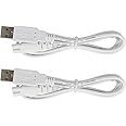 Charger Cable Replacement for Pritech Electric Feet Callus Remover Foot Pedicure, USB Power Cord 4 ft (2-Pack)