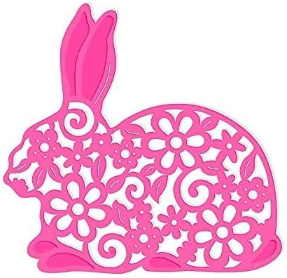Sweet Dixie Bunny Rabbit Die, Metal, Grey, 20.2 x 12.8 x 0.8 cm