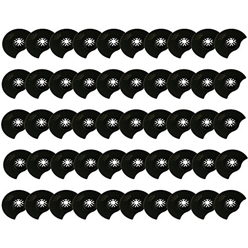 CNBTRUniversal Oscillating Multitool Semicircle Saw Blades 87mm OD High-Carbon Steel with Countersunk Head Set of 50