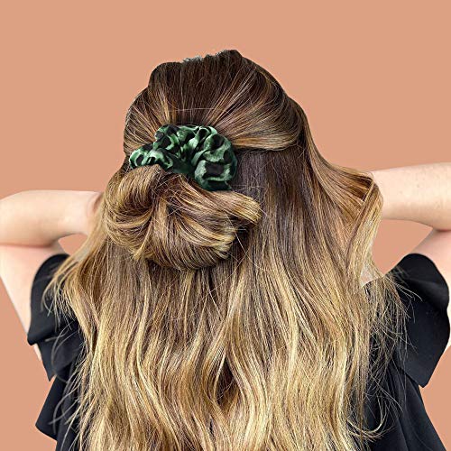 Scrunchies for Hair, 12 Pack Hair Elastics Scrunchies, Cute Pineapple Hair Ties, Hair Bands with Leopard Pattern, Polka Dot Scrunchies with Ribbon, Great Gift for Women or Girls - Thumbnail 5