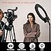 GEEKOTO 18-inch LED Ring Light for Phone and Camera, 48W, 3200k-5600k Ring Light with Stand and Phone Holder for Photography, Makeup, Video Shooting