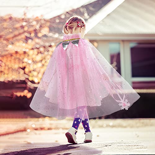 Meland Princess Dress up Clothes for Girl, 11Pcs Princess Cape with Kid  Crown Toys,Dresses for Girl 3,4,5,6,7,