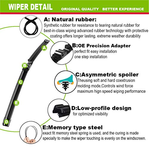 2 wipers Factory For Porsche Cayenne 2003 2006 Volkswagen Touareg