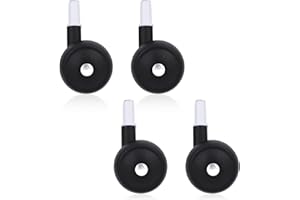 4pcs Baby Walker Replacement Wheels, Black Universal Casters for Strollers & Learning Walkers Easy Install Learning Walker Ac