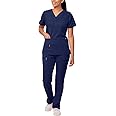 Adar Pro Breakthrough Plus Scrub Set for Women - Enhanced V-Neck Top & Multi Pocket Pants