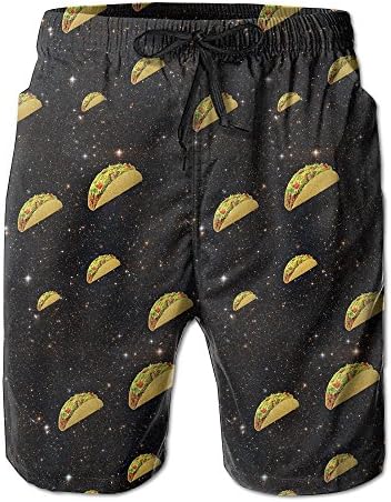Huenem Nice Taco Relaxed Quick Dry Beach Shorts For Men Boys