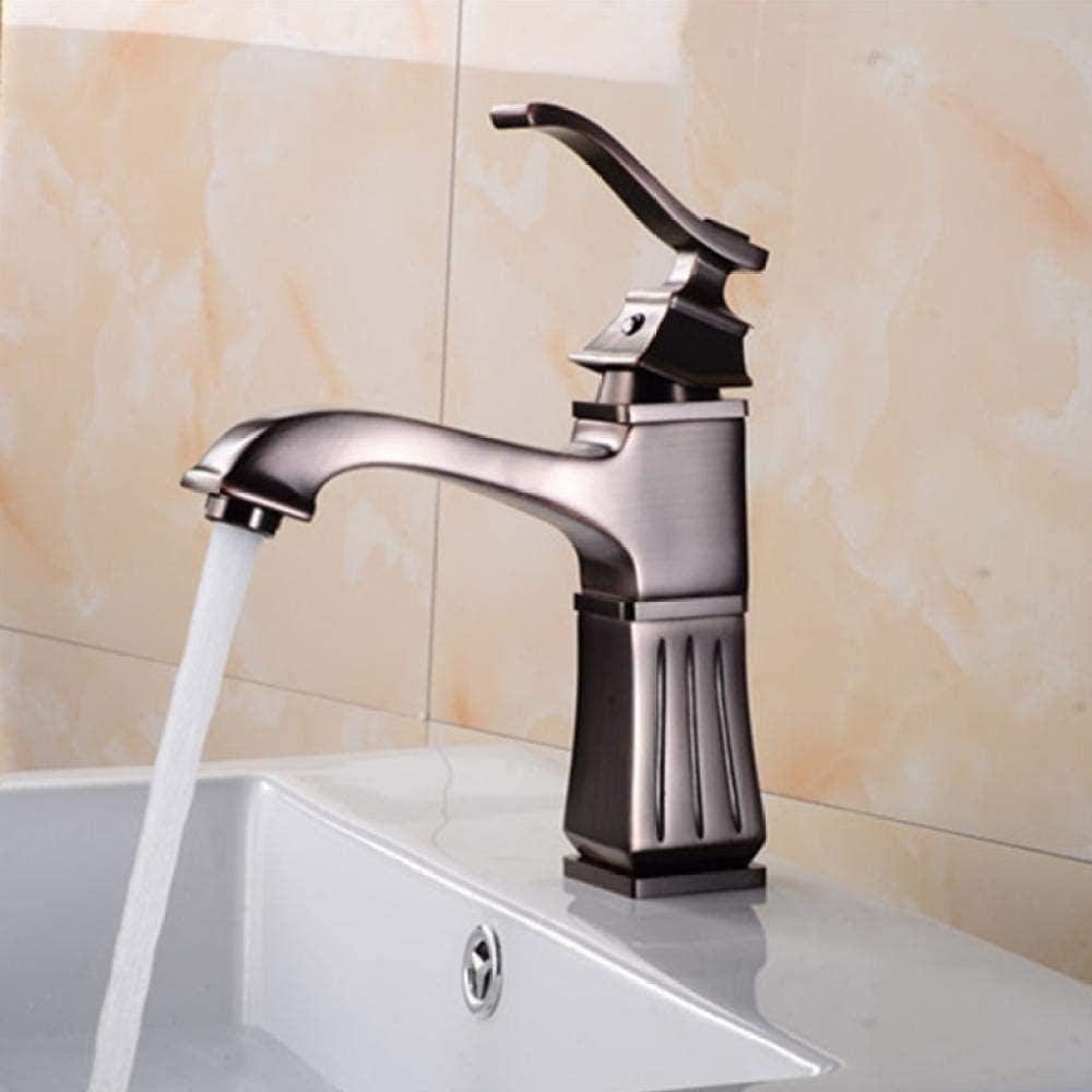 Grifo de lavabo Grifo de lavabo Grifo de latón Falda marrón cepillada