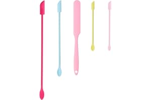 Tapeernix Beauty Spatula, 5 Pcs Small Spatula Mini Spatula for Cosmetics Lotion Makeup Spatula, Every Drop Tiny Spatula for Makeup and Kitchen Jar, Wax Waxing Body Hair Removal spatula