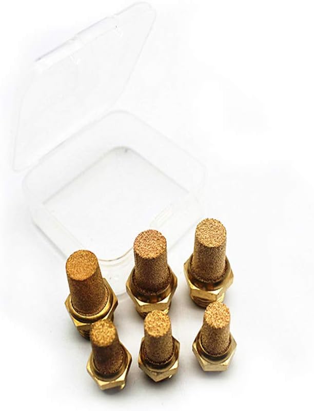 1/8BSP Male Thread Pneumatic Exhaust Silencer Muffler, Pneumatic Muffler, Copper Air Vaule Silencer Flow Control - Image 4