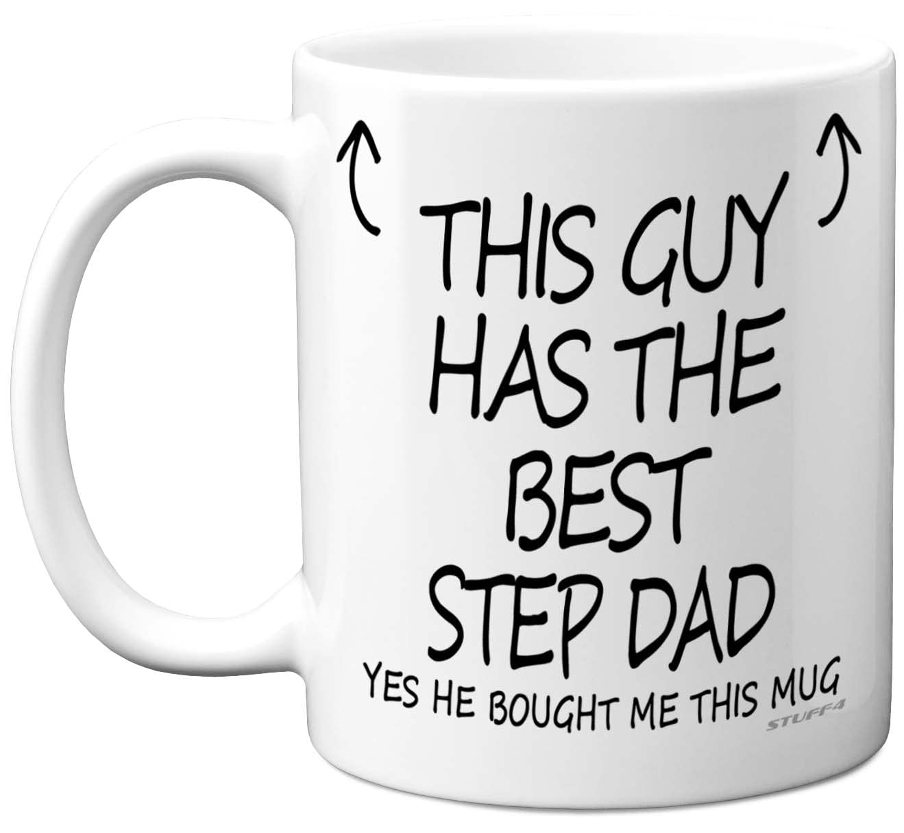 Stuff4 This Guy Has The Best Step Dad Mug - Step Dad Gifts, 11oz Ceramic Dishwasher Safe Coffee Mugs - Son Gifts for Birthday, Christmas Day Presents Gift, Premium Cup Made in UK