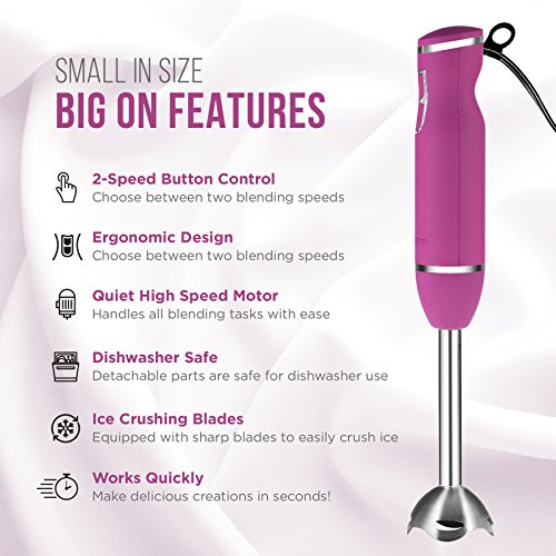 image for Chefman Immersion Stick Hand Blender Includes Stainless Steel Shaft & 