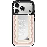 CASETiFY Mirror iPhone 17 Pro Case [Reflective/Compatible with Magsafe / 4.9 ft. 1X Military Grade Drop Protection] - Meant for You - Silver On Black