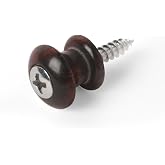Waverly Guitar Strap Button, Snakewood Button, Chrome Screw