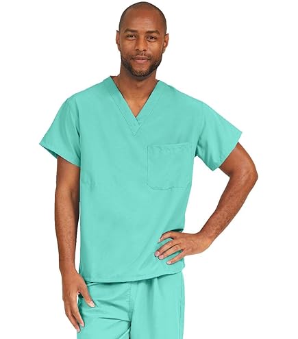 Amazon.com: Medline PerforMAX One-Pocket Reversible Scrub Top, ANG