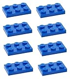 Lego Parts: Plate 2 x 3 (PACK of 8 - Blue)