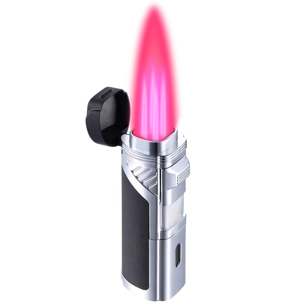 Jet Lighter, Torch Lighter Windproof Turbo Quadruple Flame Adjustable Gas Butane