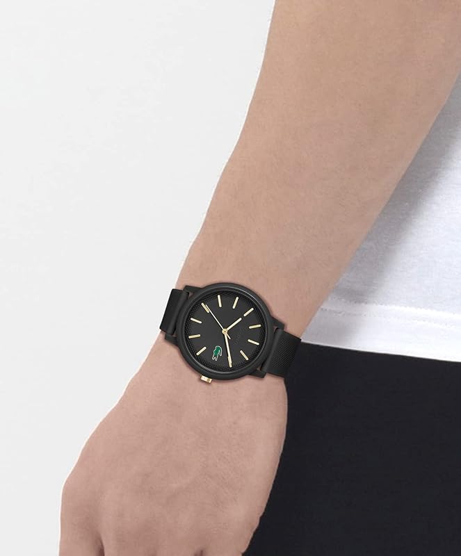 Orologio Analogico al Quarzo da Uomo Collezione LACOSTE.12.12 con Cinturino in Silicone Nero - 2011233