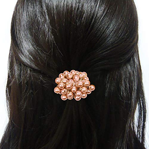 3Pcs Women Pearl Hair Ring Fashion rhinestone Hair Ties Ropes Elastic Bracelet Ponytail Holder Hair Accessories