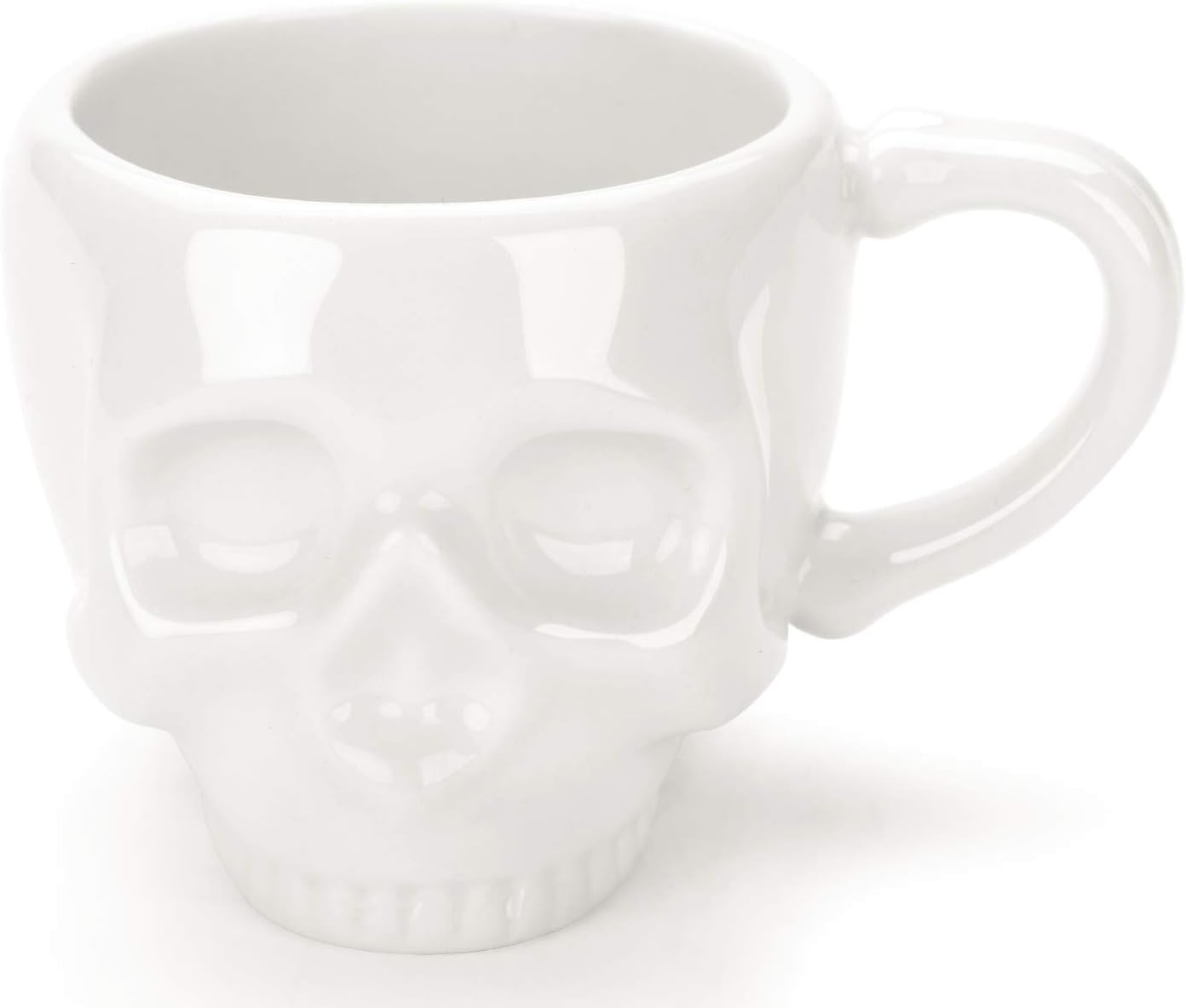 Skullis Porcelain Ceramic Skull Shaped Espresso Coffee Cup 2 OZ for Home and Office Party, Holiday and Birthday Present, Unique, Exclusive.