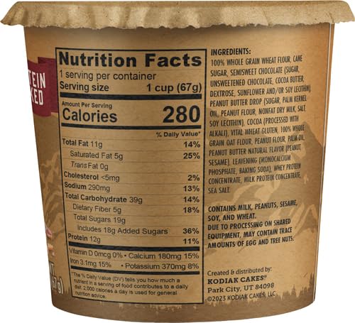 KODIAK PANCAKE ON THE GO HIGH PROTEIN SNACK, CHOCOLATE PEANUT BUTTER, 2.36 OUNCE