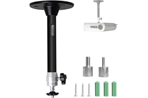 Drsn Mini Projector Mount Ceiling Wall Bracket Holder, 6.61 Lbs Load, 360° Rotatable Head Mounting Bracket (175mm, Black)