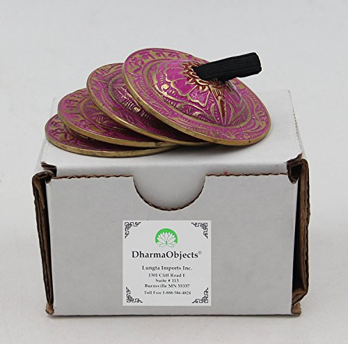 DharmaObjects Belly Dancing OM Namah Pro Finger Zills or Cymbals (Pink)