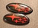 Front & Rear Glossy Badge Emblem For 2011-Up Compatible with Impreza Models (Aftermarket Product NOT OEM) (Red)