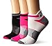 ASICS Women's Quick Lyte Cushion Single Tab Running Socks, Pink Glow/Black, Medium