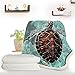 ARIGHTEX Turtle Blankets Green Turtle Fleece Sherpa Blanket for Kids Girls Boys Adults Beach Turtle Throw Blanket Sea Turtle Gifts for Women (50 x 60 Inches)