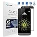 LG G5 Screen Protector [3D Full Curved Edge] [Tempered Glass] [Colored Edge], Popsky Ultra Clear 9H Hardness Scratch Proof Protective Film (Black)
