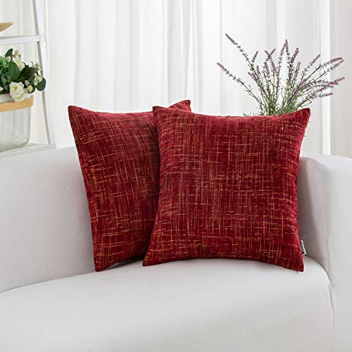 HWY 50 Burgundy Wine Red Decorative Throw Pillows Covers 18x18 inch