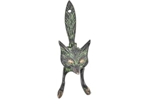 Indian Shelf Fox Head Door Knocker - Fox Door Knocker - Door Knocker Fox - Antique Fox Door Knocker - Brass Fox Door Knoer - Borass Door Knocker - Fod Knocker - 3.04 Cm