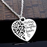 Ltfei Women's Fashion Necklace Mother and Daughter Forever Love Pendant Fashion Jewelry