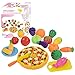 YIFAN 24Pcs Plastic Fruit Vegetable Kitchen Cutting Toy, Early Development and Education Toy for Baby Kids Children