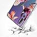 Huawei P20 Pro Case,LUOLNH Slim Shockproof Clear Floral Pattern Soft Flexible TPU Back Cover for Huawei P20 Pro(Purple)